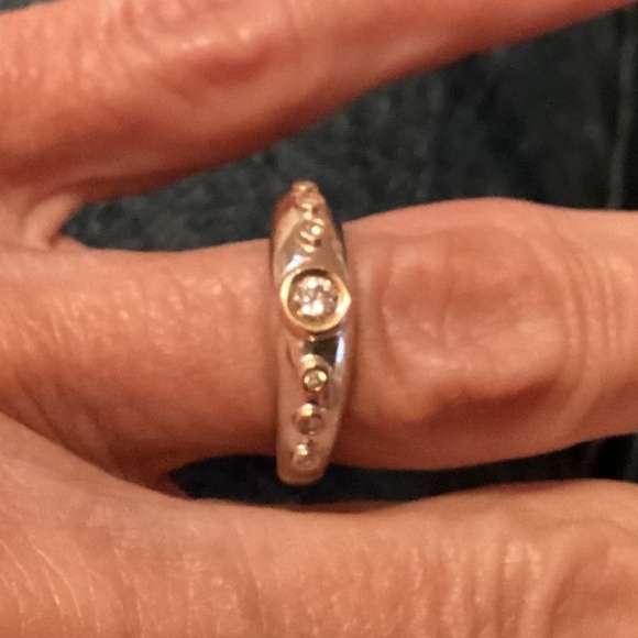 Jewelry - Vintage Two Tone White & Yellow Gold and Diamond Ring